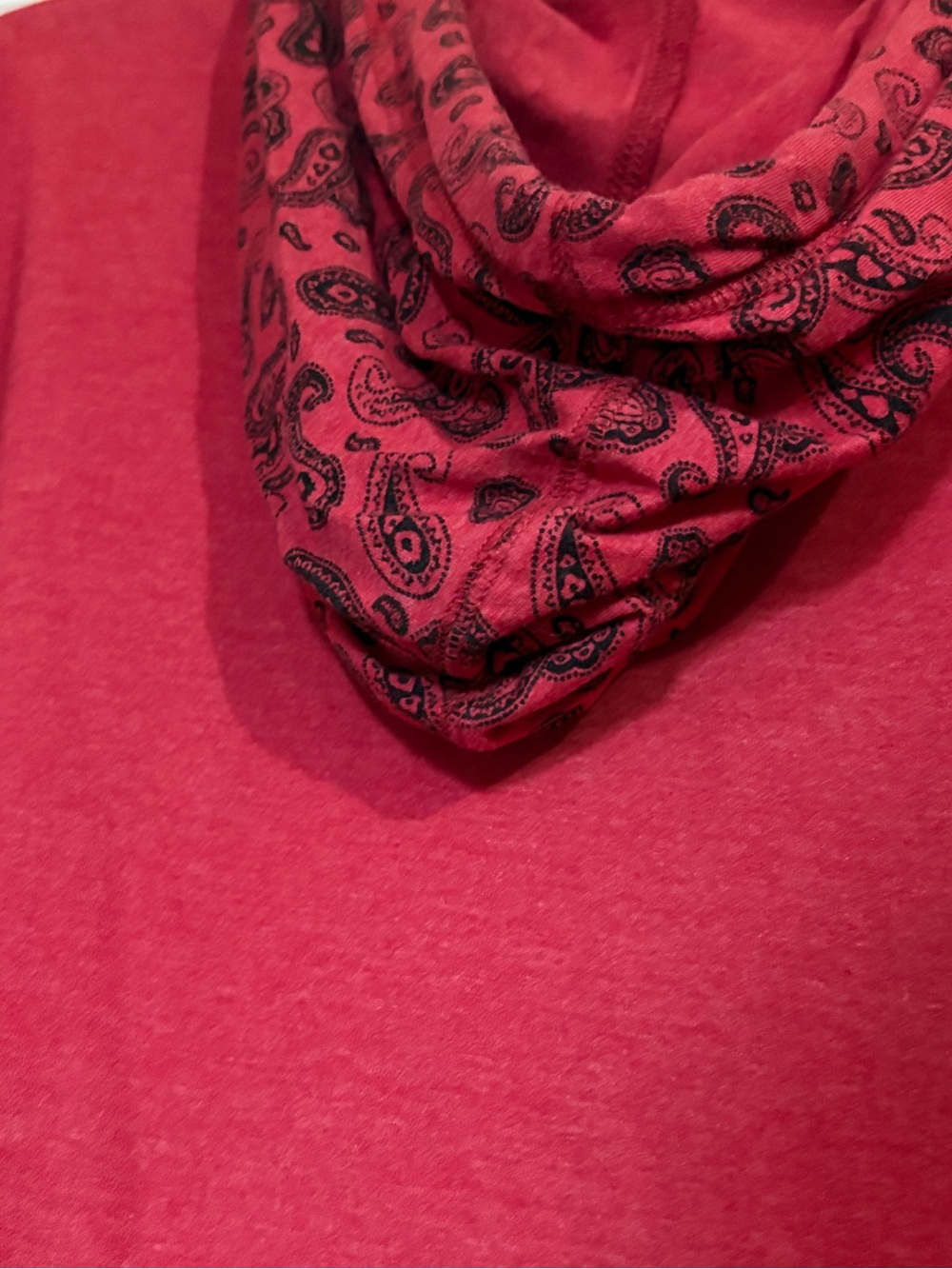Carbon Red Paisley Pullover Hoodie - Picture 5 of 8